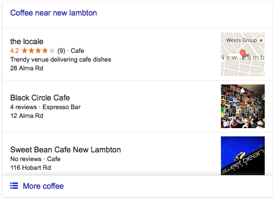 google reviews coffee